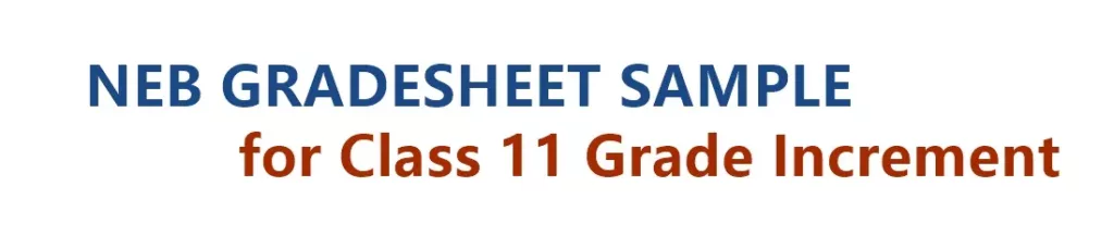 gradesheet sample class 11