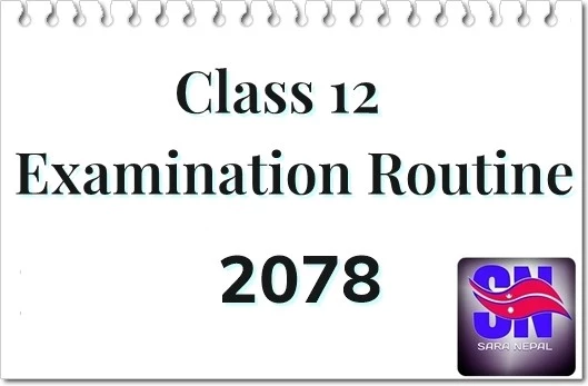 class 12 exam routine 2078