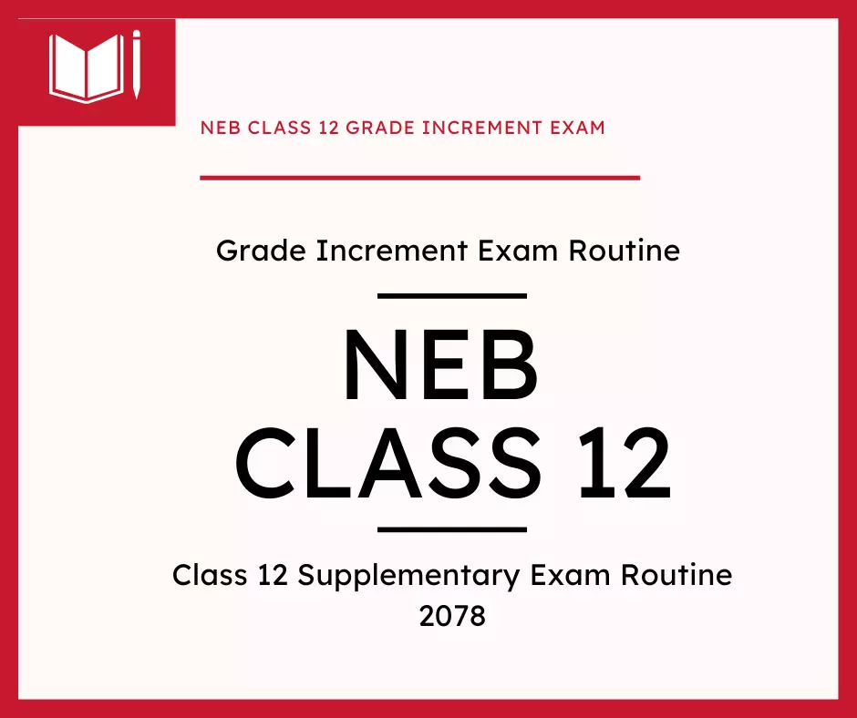 class 12 supplementary exam routine 2078